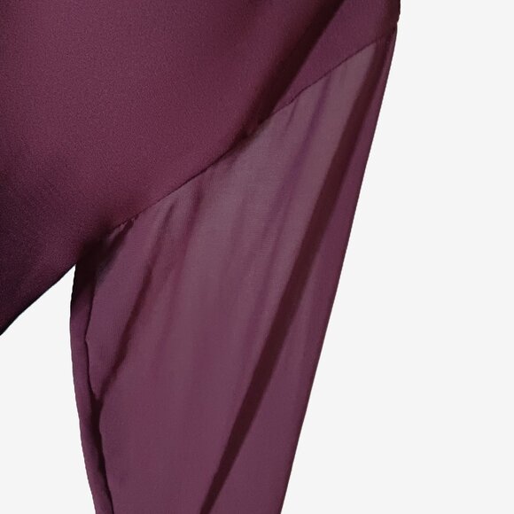 Calvin Klein Women's Burgundy Button Down Shirt - Picture 2 of 9